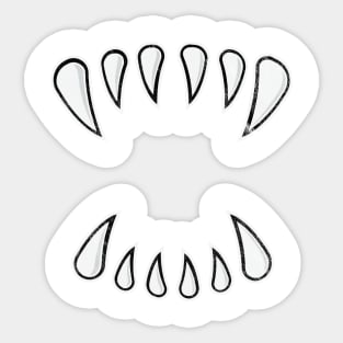 Halloween Monster Vampire Fangs Sticker